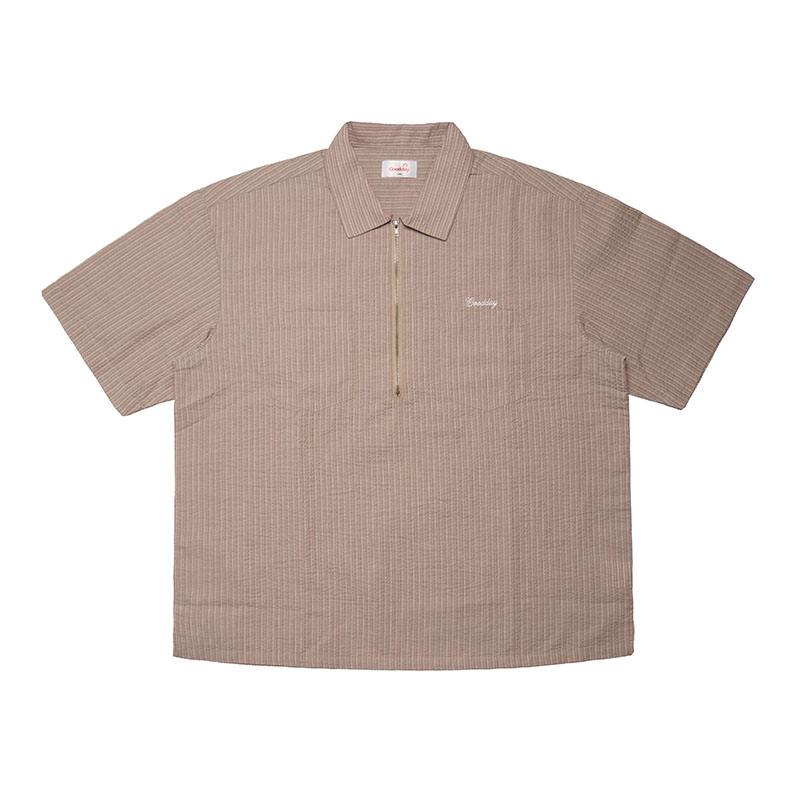 GOOD DAY(グッデイ)/ SEERSUCKER STRIPE SS SHIRTS -3.COLOR-(BEIGE)
