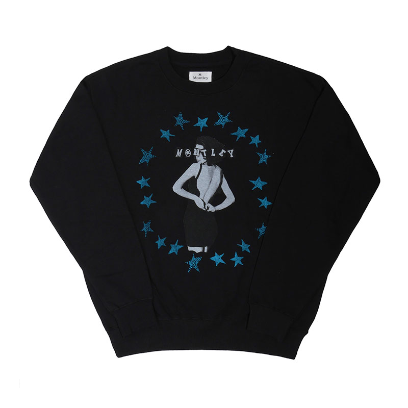 MONTLEY(モーレー)/ STAR CREW SWEAT -3.COLOR-(BLACK)