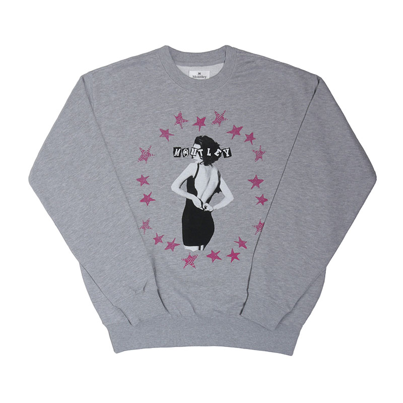 MONTLEY(モーレー)/ STAR CREW SWEAT -3.COLOR-(H.GREY)