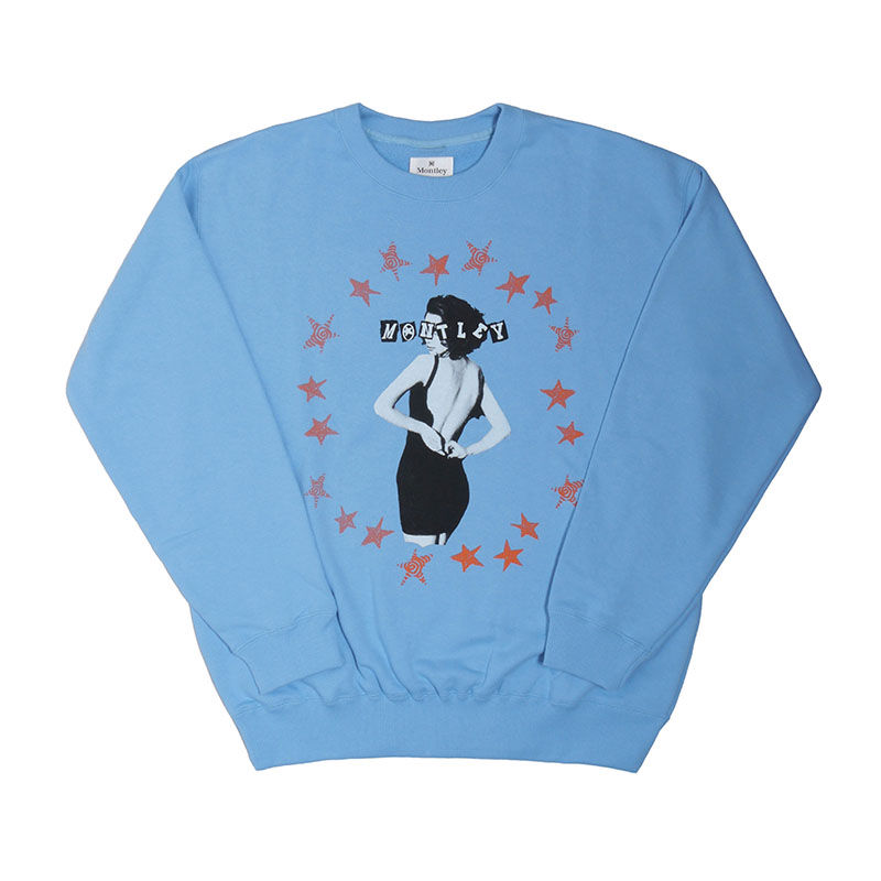 MONTLEY(モーレー)/ STAR CREW SWEAT -3.COLOR-(LT.BLUE)
