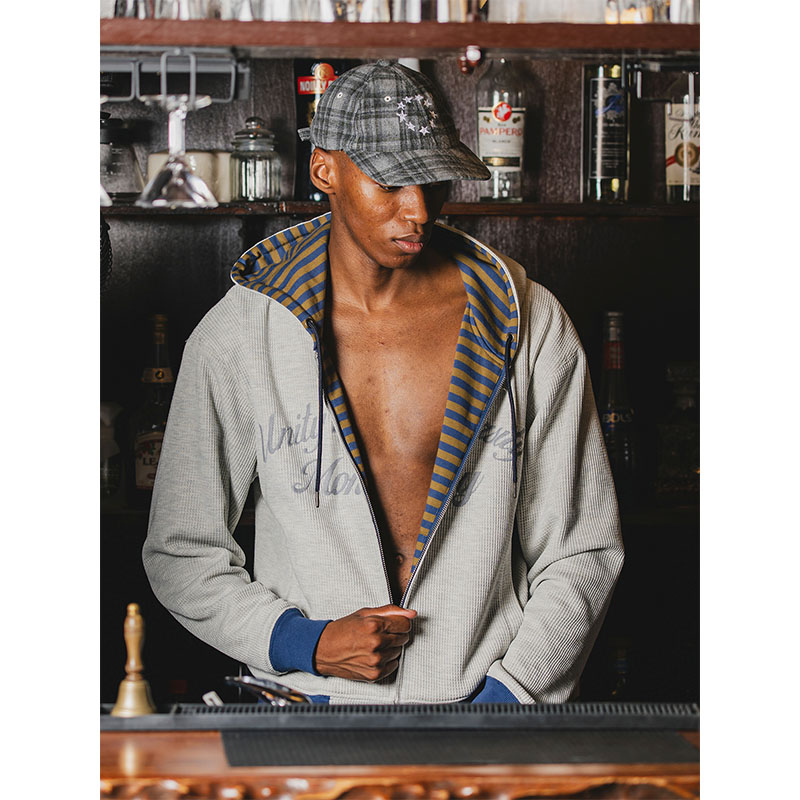 MONTLEY(モーレー)/ BORDER REVERSIBLE ZIP HOOD -3.COLOR-