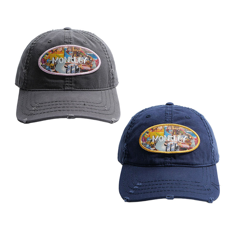 MONTLEY(モーレー)/ PHOTO PATCH DAMAGE CAP -2.COLOR-