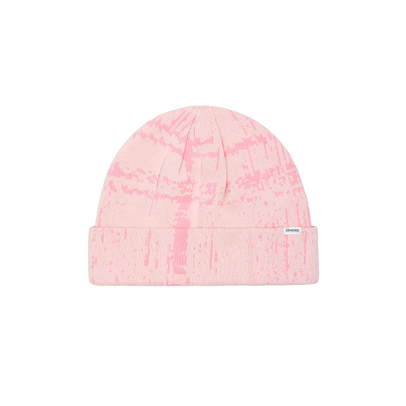 MONTLEY(モーレー)/ CHECK KNIT CAP -3.COLOR-(PINK)