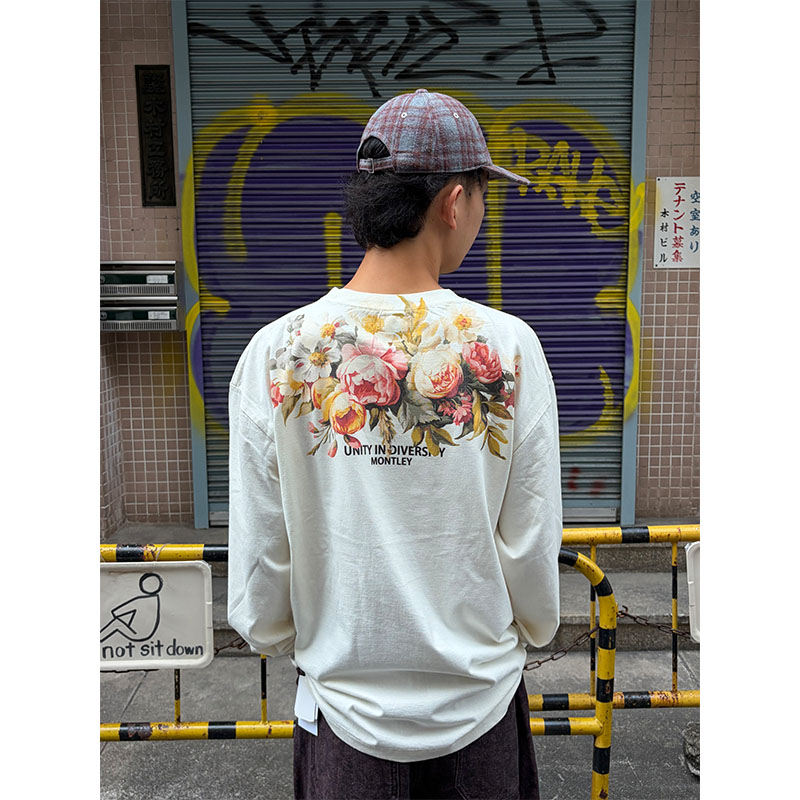 MONTLEY(モーレー)/ FLOWER FADE LS TEE -2.COLOR-