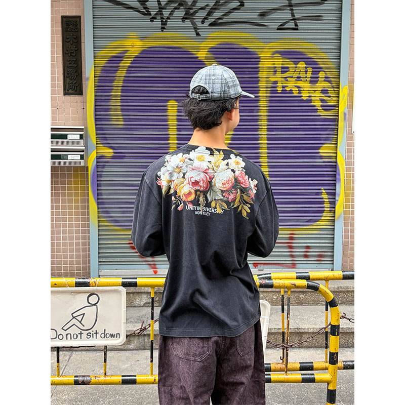 MONTLEY(モーレー)/ FLOWER FADE LS TEE -2.COLOR-