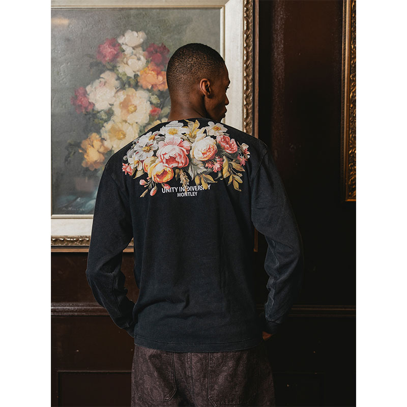 MONTLEY(モーレー)/ FLOWER FADE LS TEE -2.COLOR-