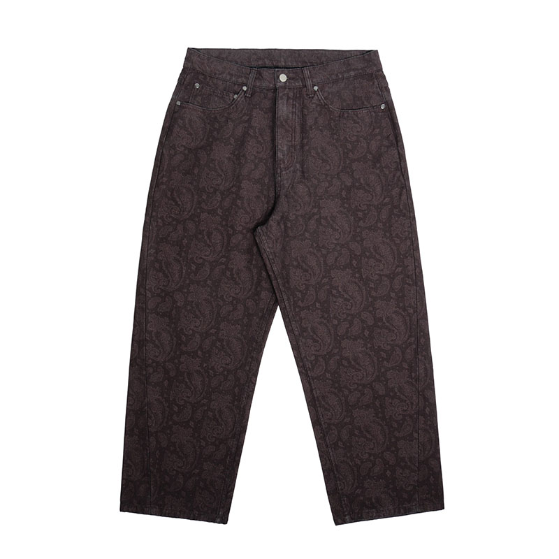 MONTLEY(モーレー)/ PAISLEY BAGGY DENIM PANTS -PURPLE-