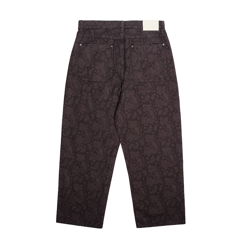 MONTLEY(モーレー)/ PAISLEY BAGGY DENIM PANTS -PURPLE-