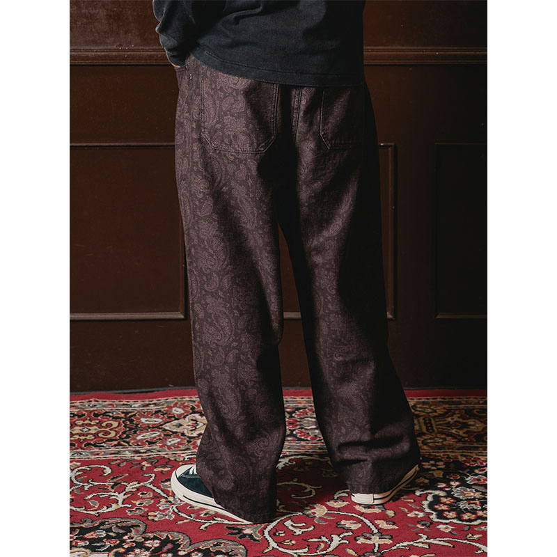 MONTLEY(モーレー)/ PAISLEY BAGGY DENIM PANTS -PURPLE-