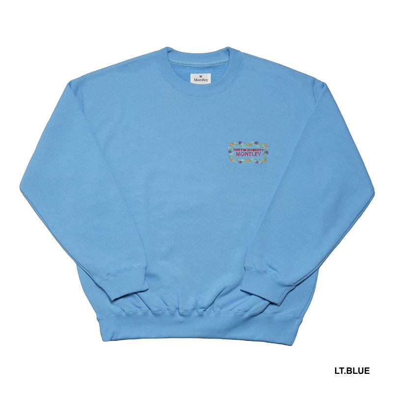 MONTLEY(モーレー)/ FLOWER LOGO PILE CREW SWEAT -3.COLOR-