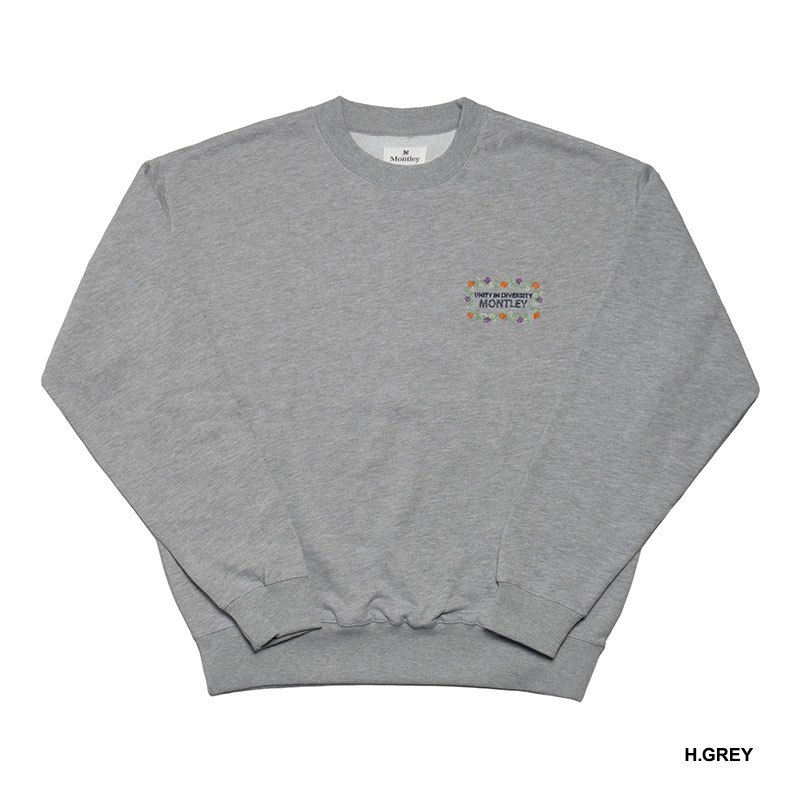 MONTLEY(モーレー)/ FLOWER LOGO PILE CREW SWEAT -3.COLOR-