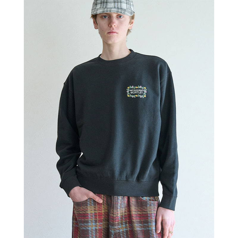 MONTLEY(モーレー)/ FLOWER LOGO PILE CREW SWEAT -3.COLOR-