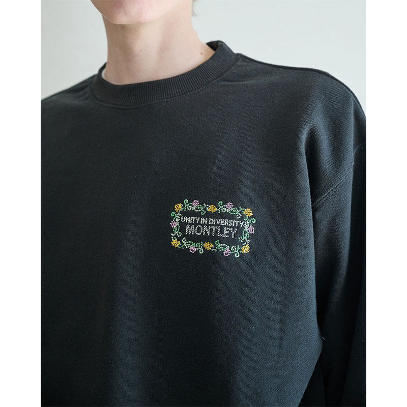 MONTLEY(モーレー)/ FLOWER LOGO PILE CREW SWEAT -3.COLOR-