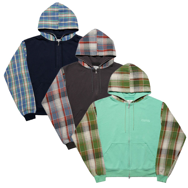 MONTLEY(モーレー)/ SWITCHING CHECK ZIP HOOD -3.COLOR-