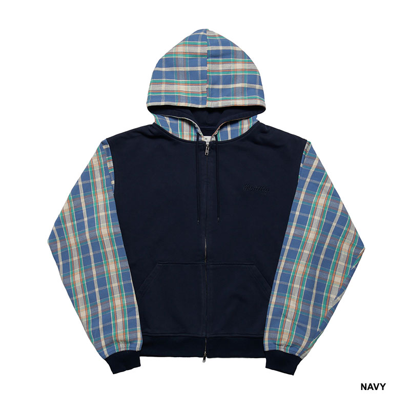 MONTLEY(モーレー)/ SWITCHING CHECK ZIP HOOD -3.COLOR-