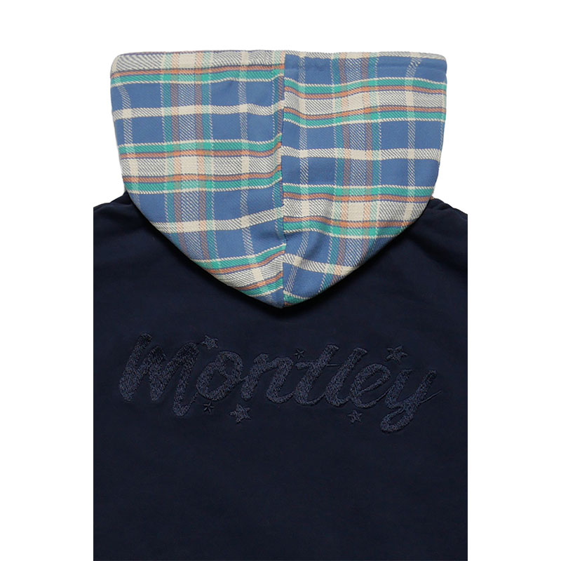 MONTLEY(モーレー)/ SWITCHING CHECK ZIP HOOD -3.COLOR-