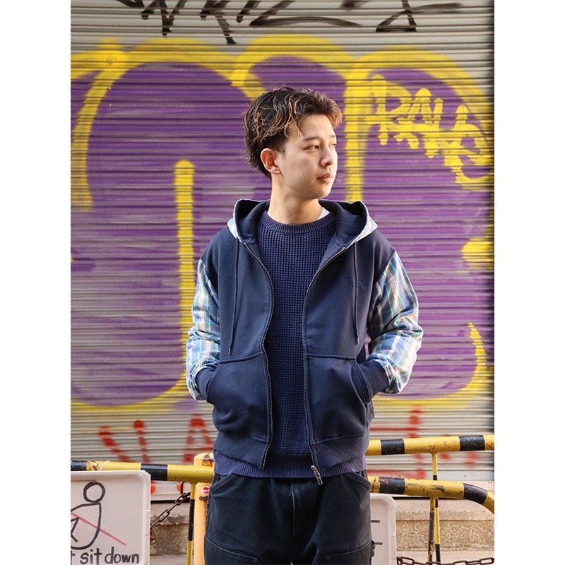 MONTLEY(モーレー)/ SWITCHING CHECK ZIP HOOD -3.COLOR-