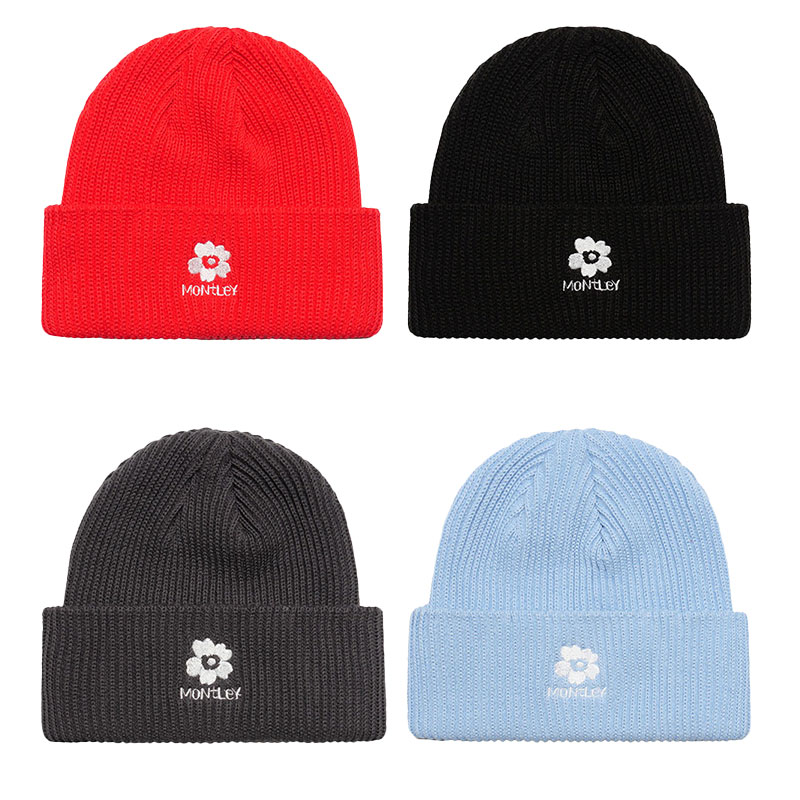 MONTLEY(モーレー)/ FLOWER LOGO KNIT CAP -4.COLOR-