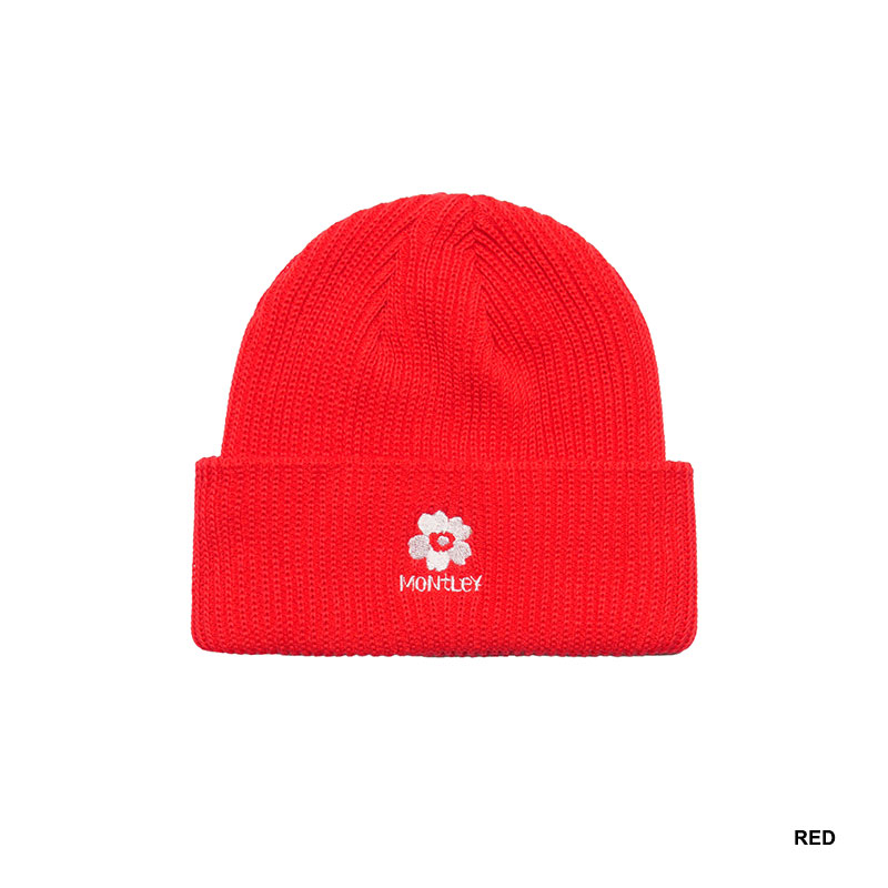 MONTLEY(モーレー)/ FLOWER LOGO KNIT CAP -4.COLOR-