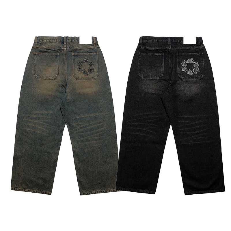 MONTLEY(モーレー)/ FLOWER BAGGY DENIM PANTS -2.COLOR-