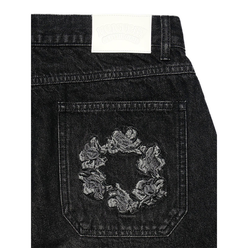 MONTLEY(モーレー)/ FLOWER BAGGY DENIM PANTS -2.COLOR-