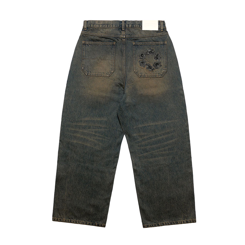 MONTLEY(モーレー)/ FLOWER BAGGY DENIM PANTS -2.COLOR-