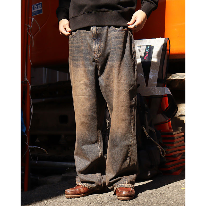 MONTLEY(モーレー)/ FLOWER BAGGY DENIM PANTS -2.COLOR-