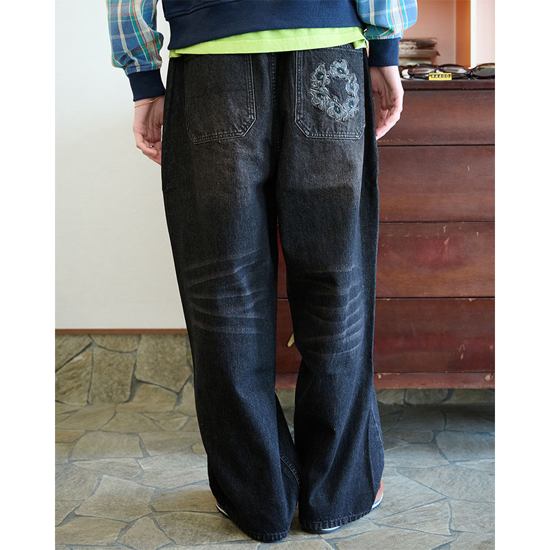 MONTLEY(モーレー)/ FLOWER BAGGY DENIM PANTS -2.COLOR-