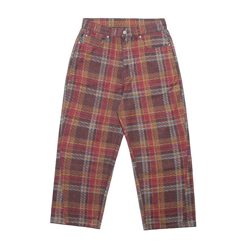 MONTLEY(モーレー)/ CHECK BAGGY DENIM PANTS -CHECK-