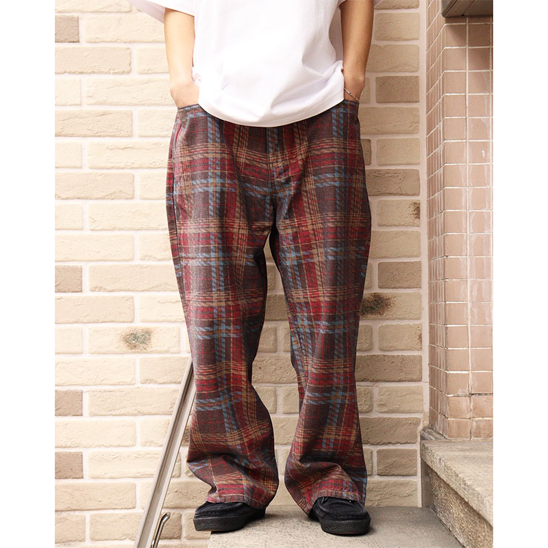 MONTLEY(モーレー)/ CHECK BAGGY DENIM PANTS -CHECK-