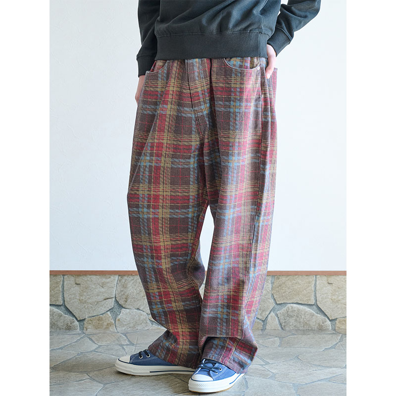 MONTLEY(モーレー)/ CHECK BAGGY DENIM PANTS -CHECK-