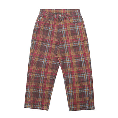 MONTLEY(モーレー)/ CHECK BAGGY DENIM PANTS -CHECK-