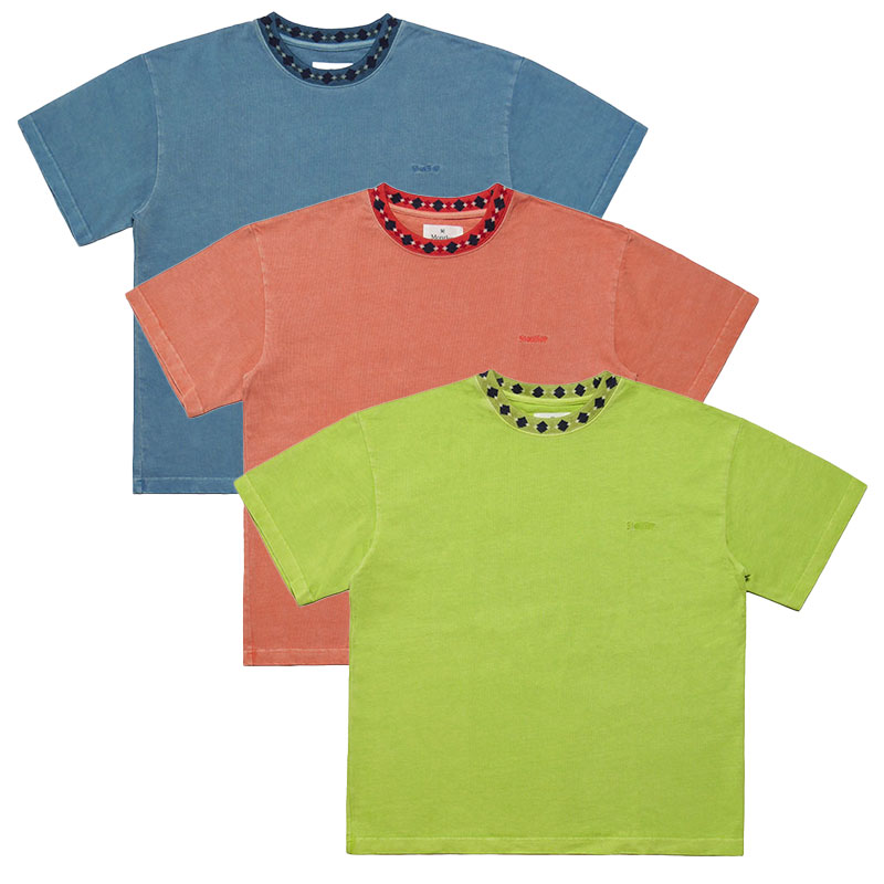 MONTLEY(モーレー)/ PATTERN RIB VINTAGE SS TEE -3.COLOR-