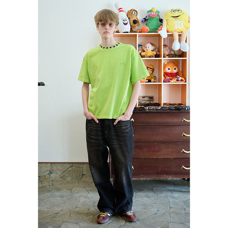 MONTLEY(モーレー)/ PATTERN RIB VINTAGE SS TEE -3.COLOR-