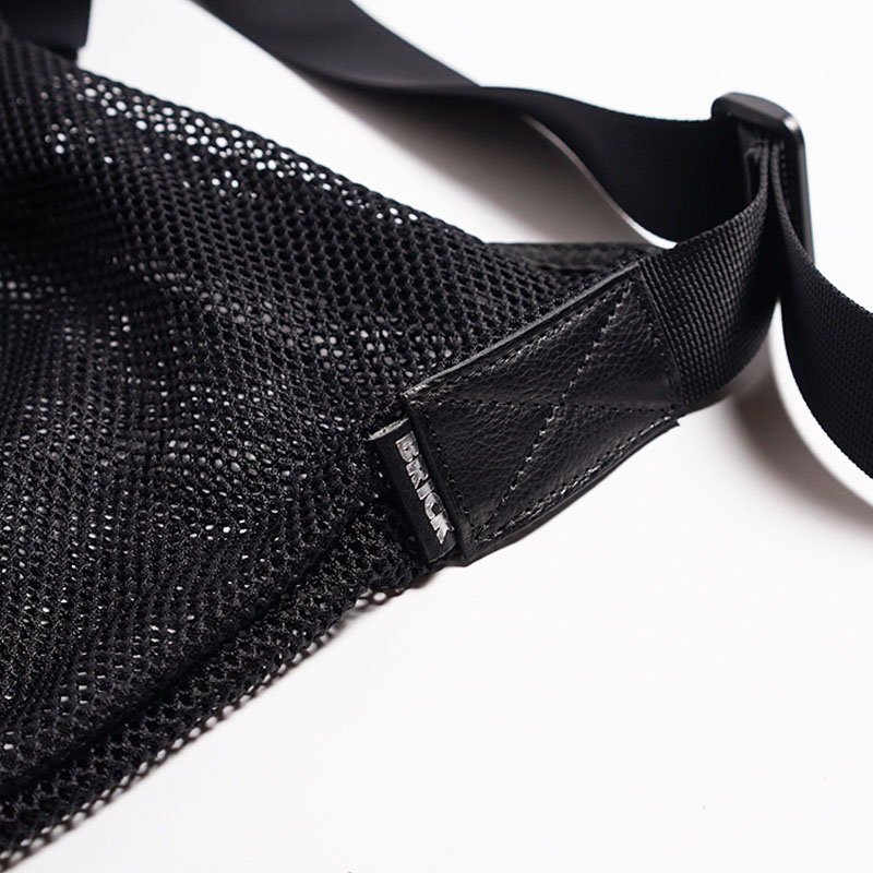 Brick(ブリック)/ MESH ZIP SHOULDER BAG -BLACK-