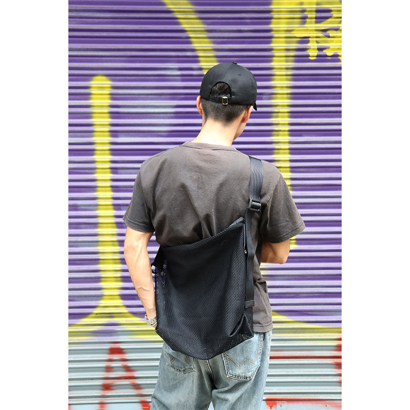Brick(ブリック)/ MESH ZIP SHOULDER BAG -BLACK-