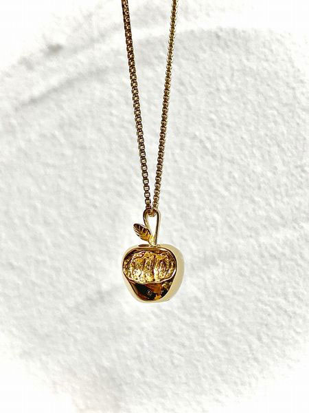 IN-PUT-OUT(インプットアウト)/ Real Apple NECKLACE K18 GP -GOLD-