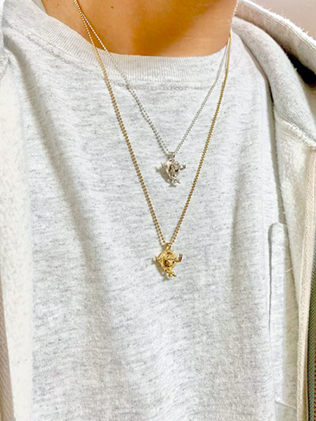 IN-PUT-OUT(インプットアウト)/ Peace monster NECKLACE K18 GP -GOLD-
