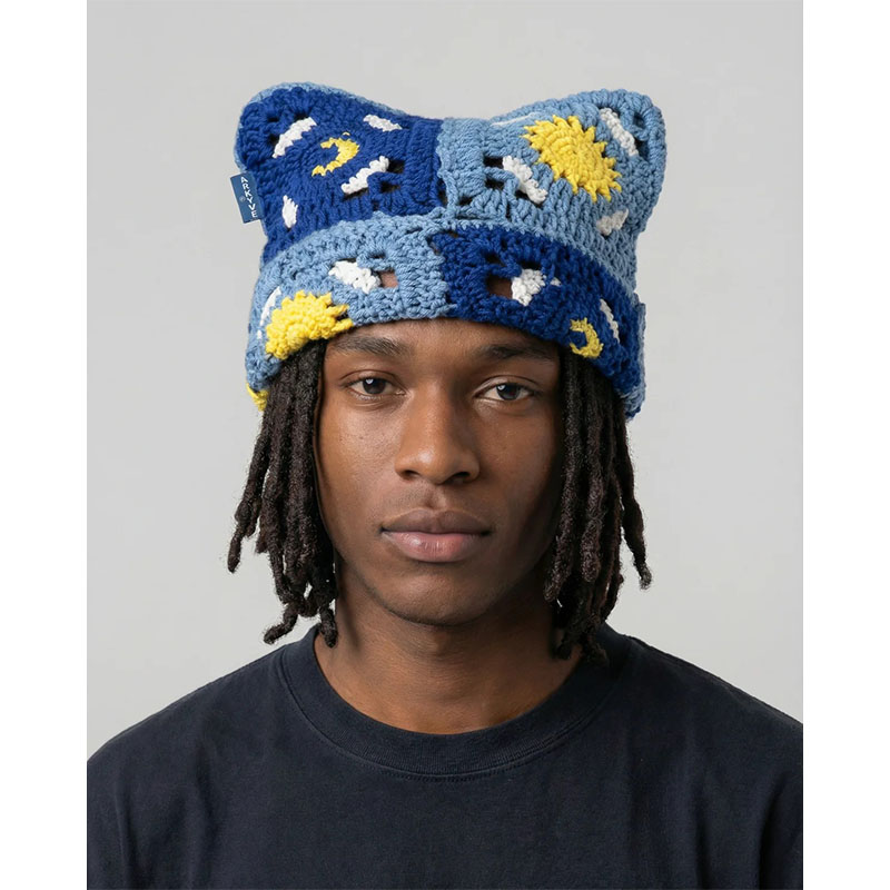 Arkyve(アーカイヴ)/ Starry Night Crochet Cat Hat -BLUE-