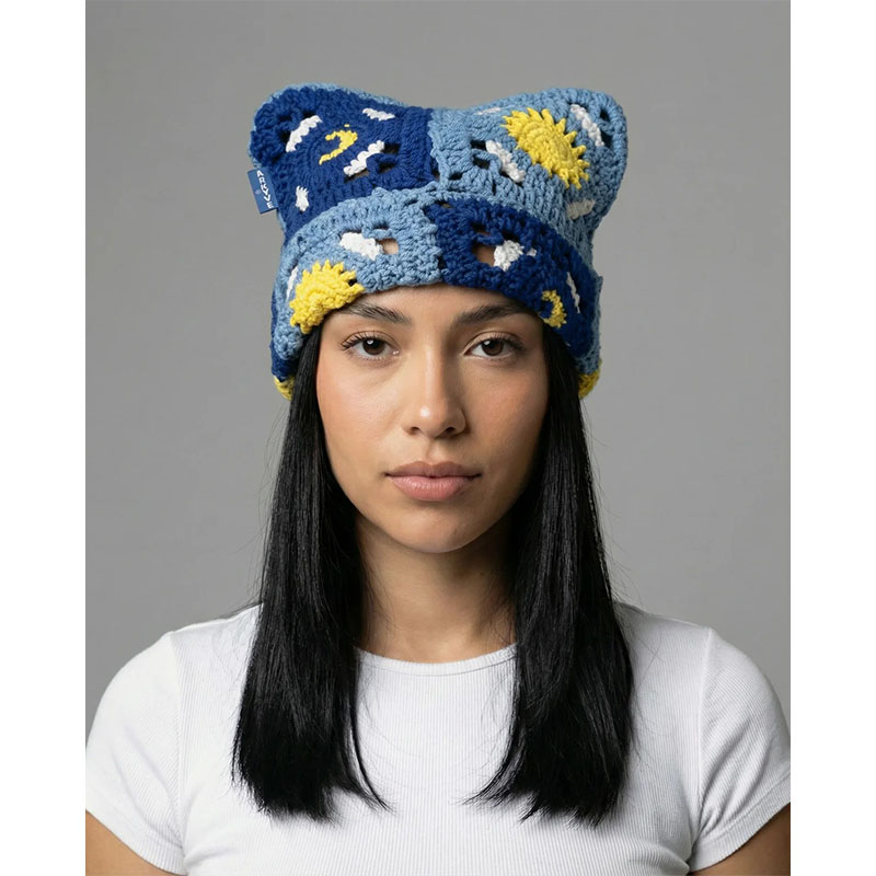 Arkyve(アーカイヴ)/ Starry Night Crochet Cat Hat -BLUE-