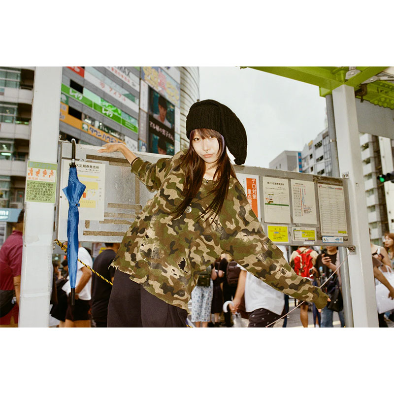 Arkyve(アーカイヴ)/ Shadow Moss Crochet Sock Hat -BLACK-