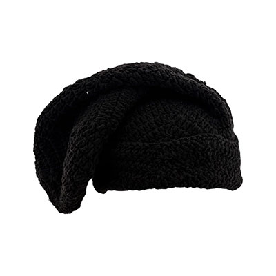 Arkyve(アーカイヴ)/ Shadow Moss Crochet Sock Hat -BLACK-