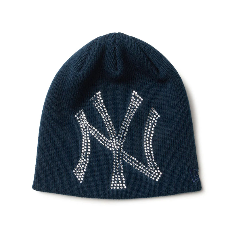 NEW ERA(ニューエラ)/ BC BEANIE BIG RHINESTONE NEWYORK YANKEES -NAVY-