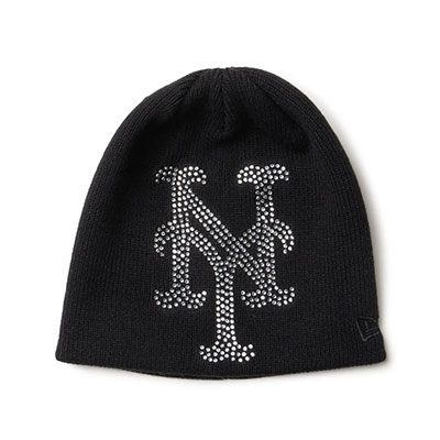 NEW ERA(ニューエラ)/ BC BEANIE BIG RHINESTONE NEWYORK METS -BLACK-