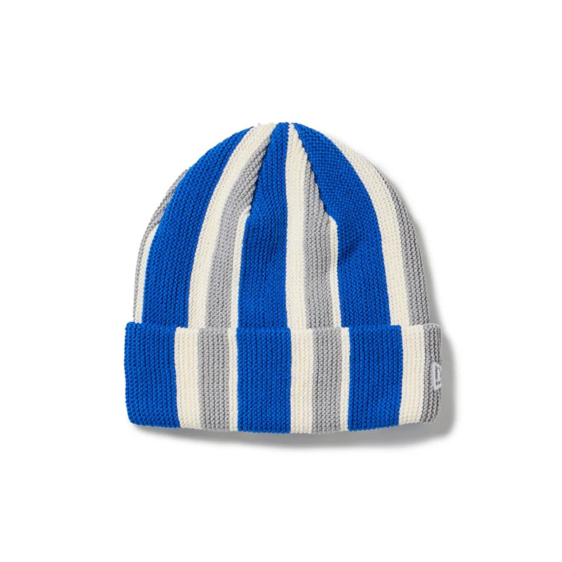 NEW ERA(ニューエラ)/ BASIC CUFF KNIT STRIPE BLUE/WHITE