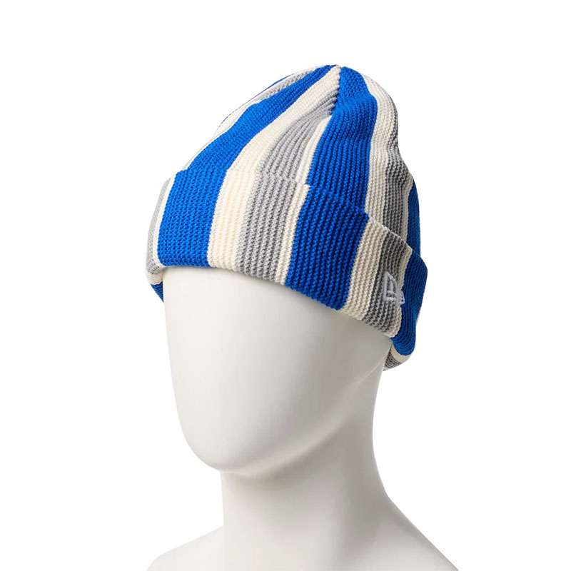 NEW ERA(ニューエラ)/ BASIC CUFF KNIT STRIPE BLUE/WHITE