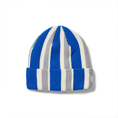 NEW ERA(ニューエラ)/ BASIC CUFF KNIT STRIPE BLUE/WHITE